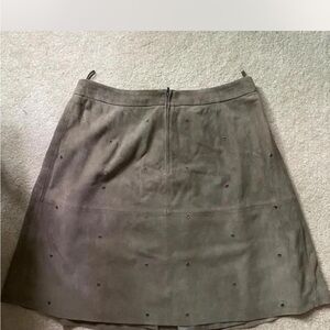 Banana Republic HERITAGE RARE Archive Collection Suede Taupe A-Line Skirt